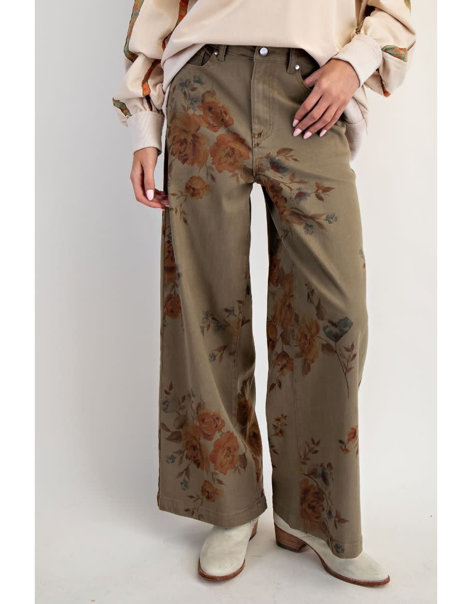 Finley Floral Print Stretch Jeans