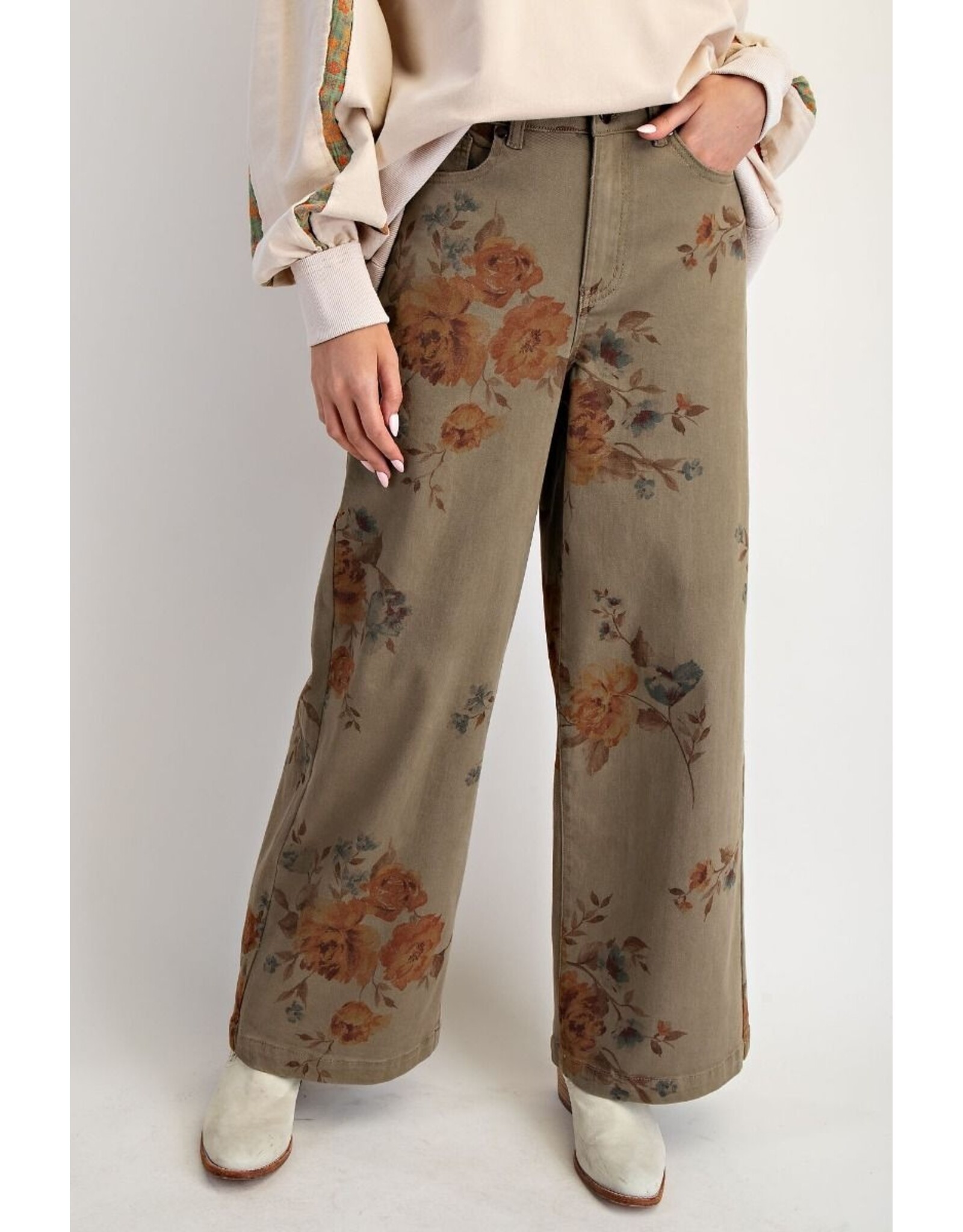 Finley Floral Print Stretch Jeans