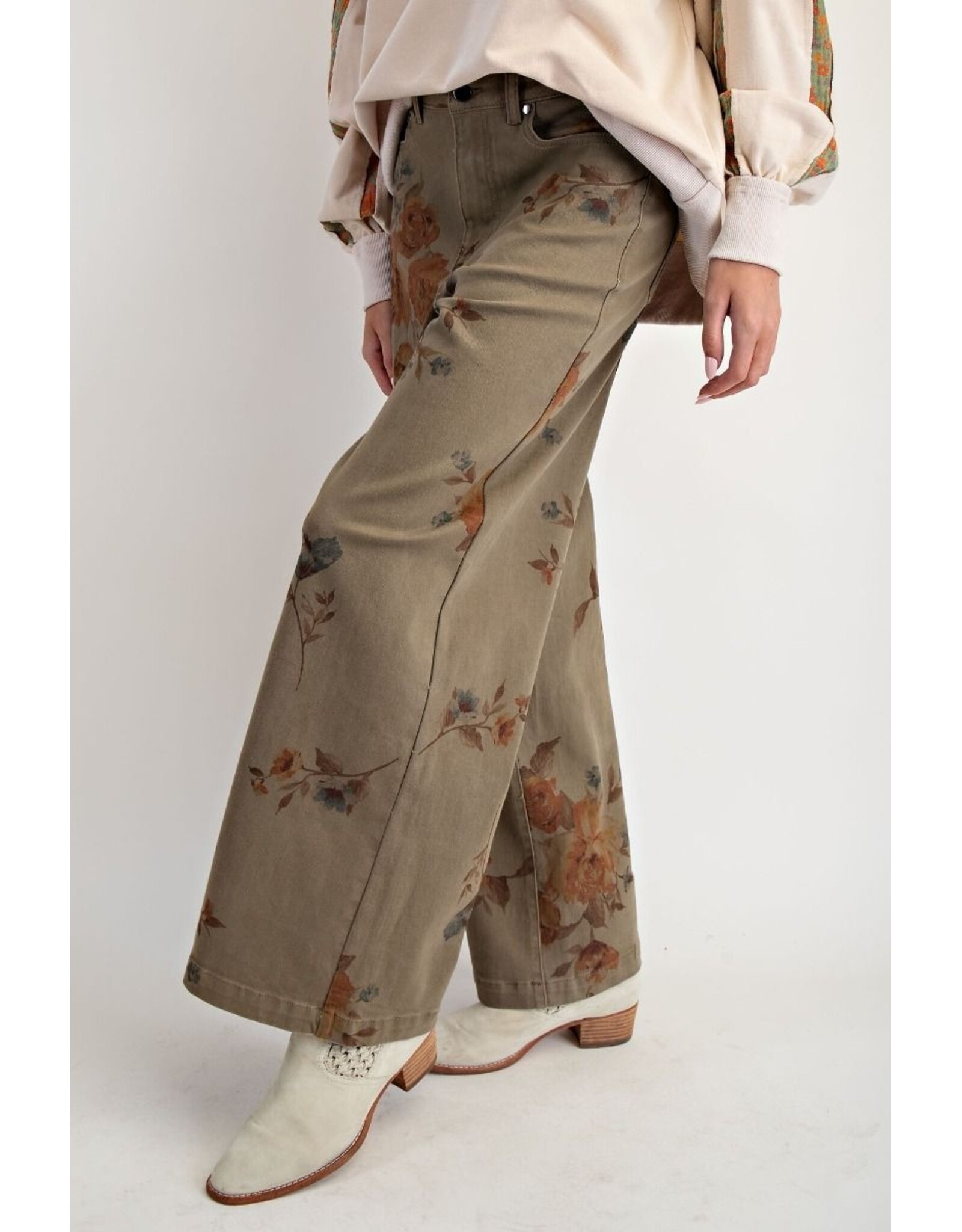 Finley Floral Print Stretch Jeans