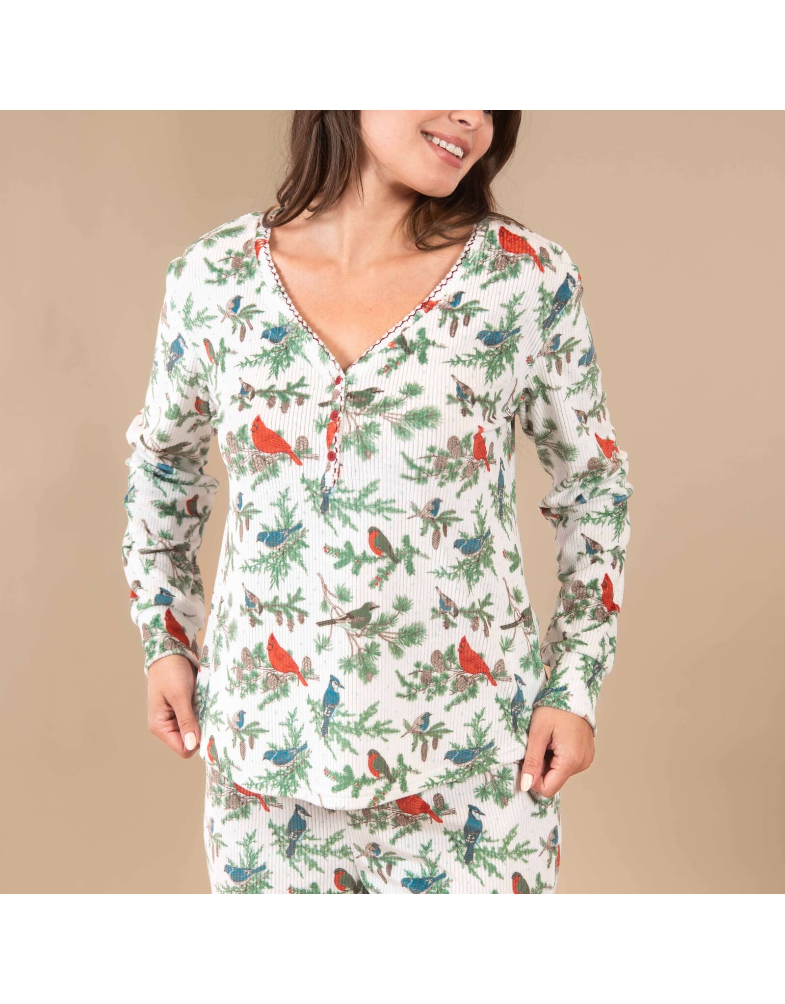 Winter Birds Pajama Set