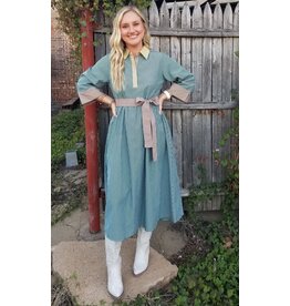 Helena Stripe Midi Dress