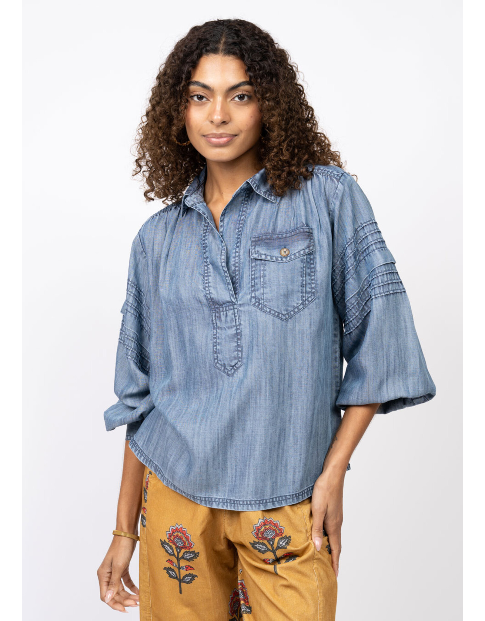 Ivy Jane Ivy Jane Tuck Sleeve Popover Shirt