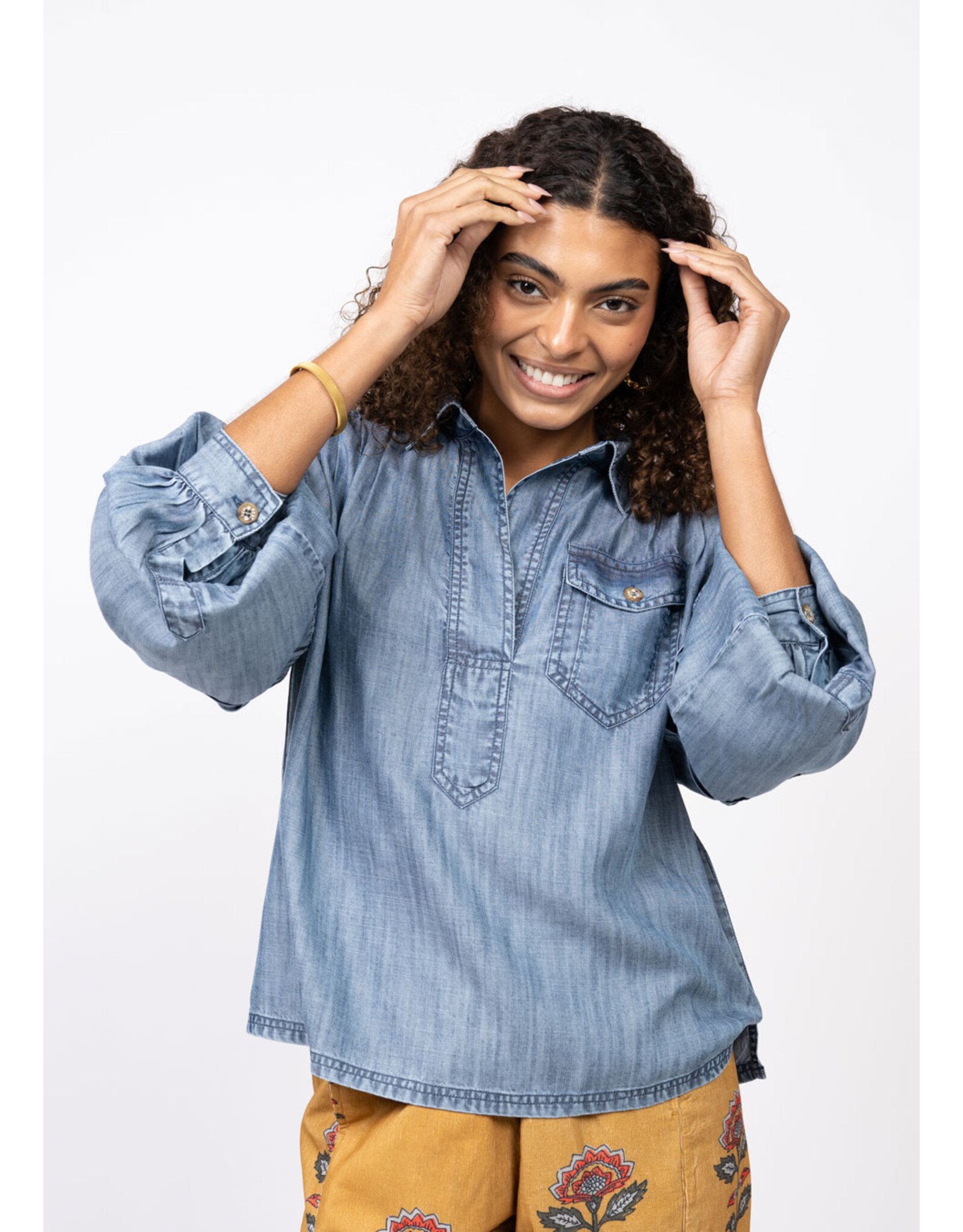 Ivy Jane Ivy Jane Tuck Sleeve Popover Shirt