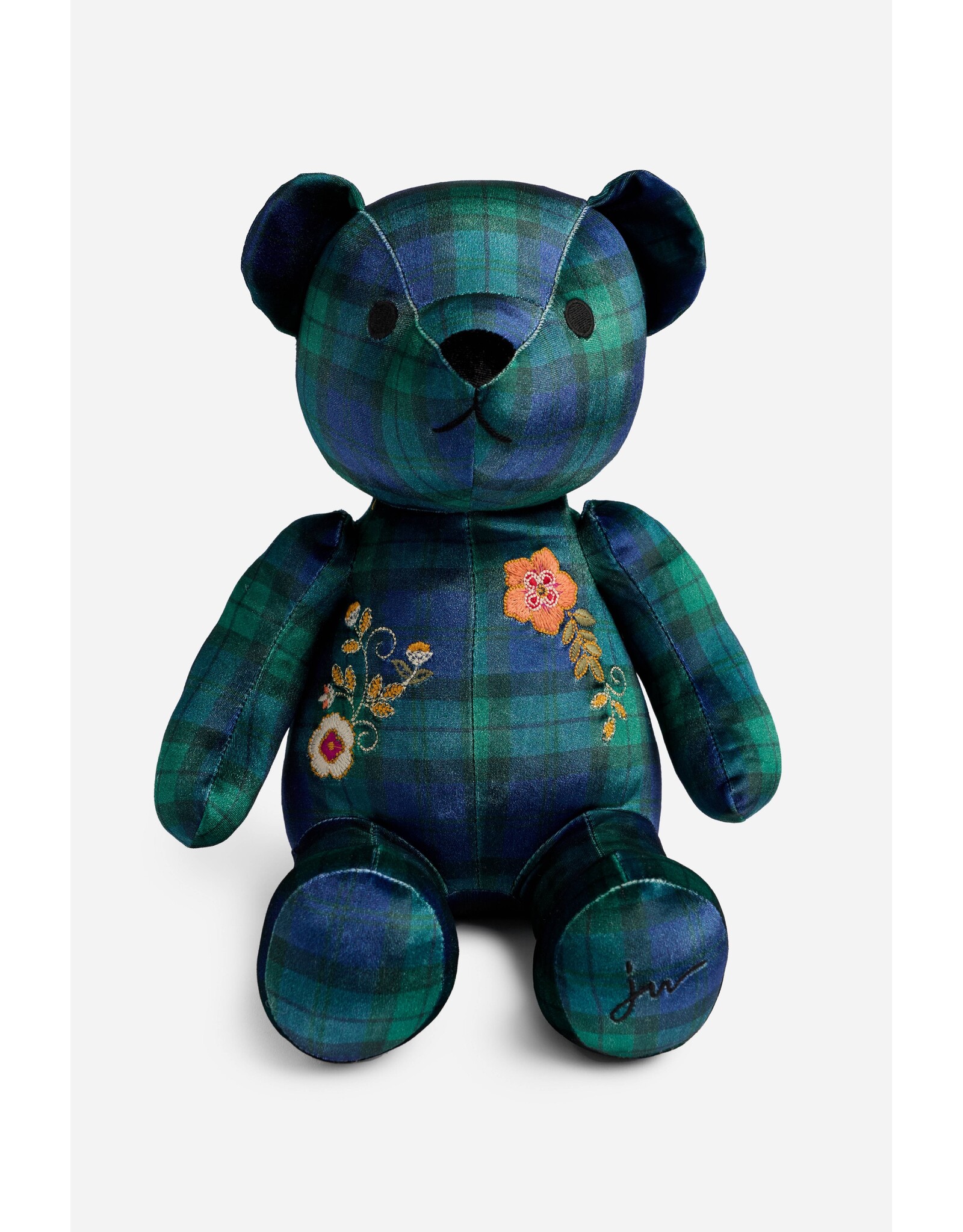 Johnny Was Johnny Was Mingo Plaid Embroidered Velvet Bear