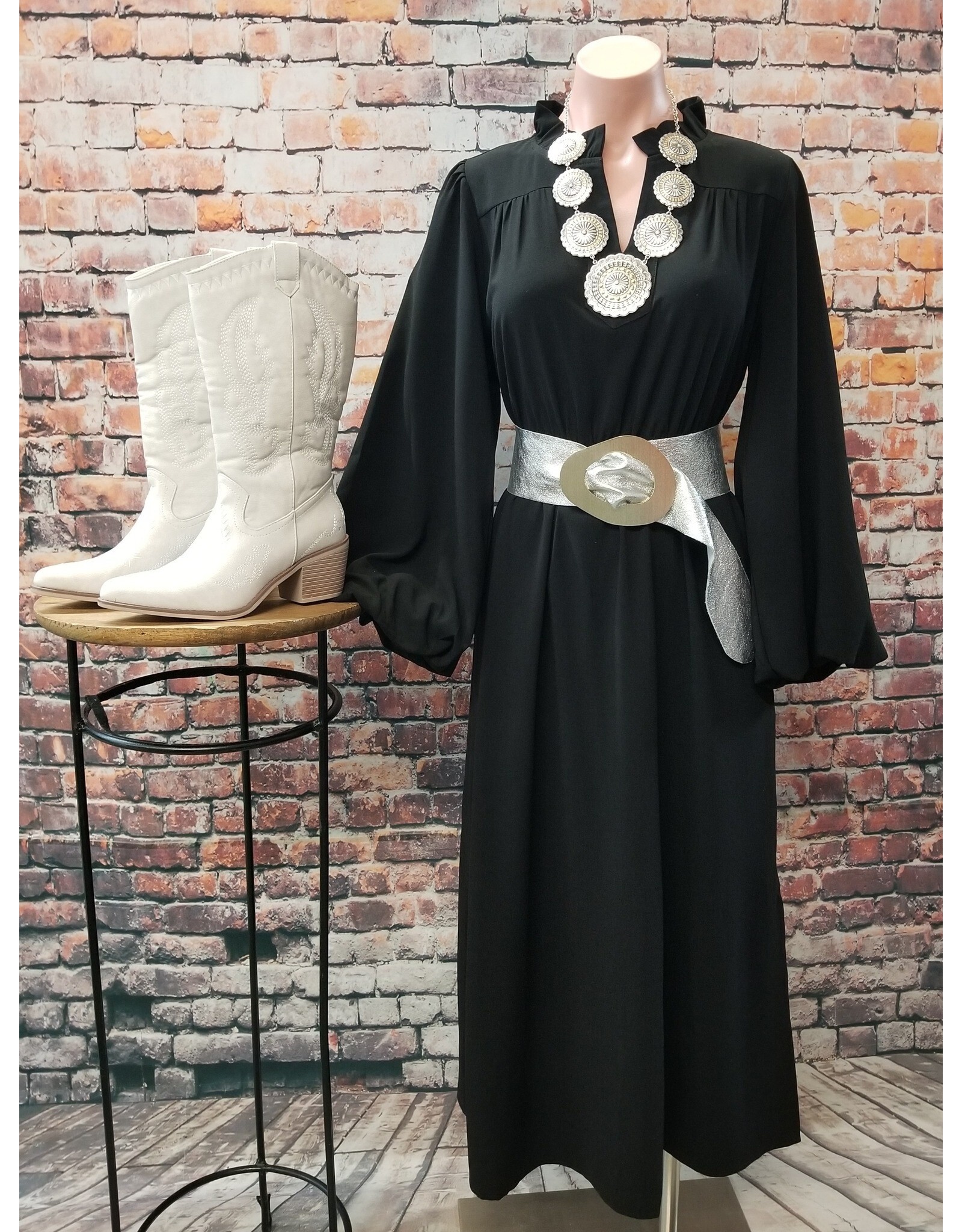 Sloane Black Midi Dress