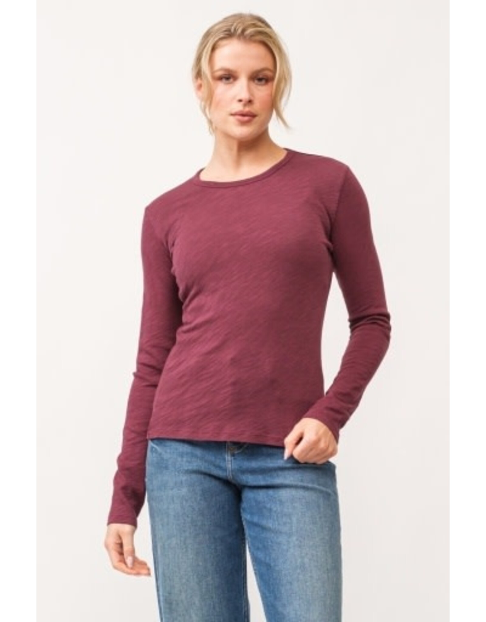 Dear John Denim Dear John Nina Long Sleeve Tee Pomegranate