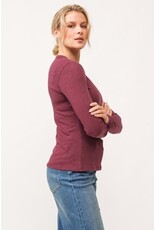 Dear John Denim Dear John Nina Long Sleeve Tee Pomegranate