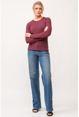 Dear John Denim Dear John Nina Long Sleeve Tee Pomegranate