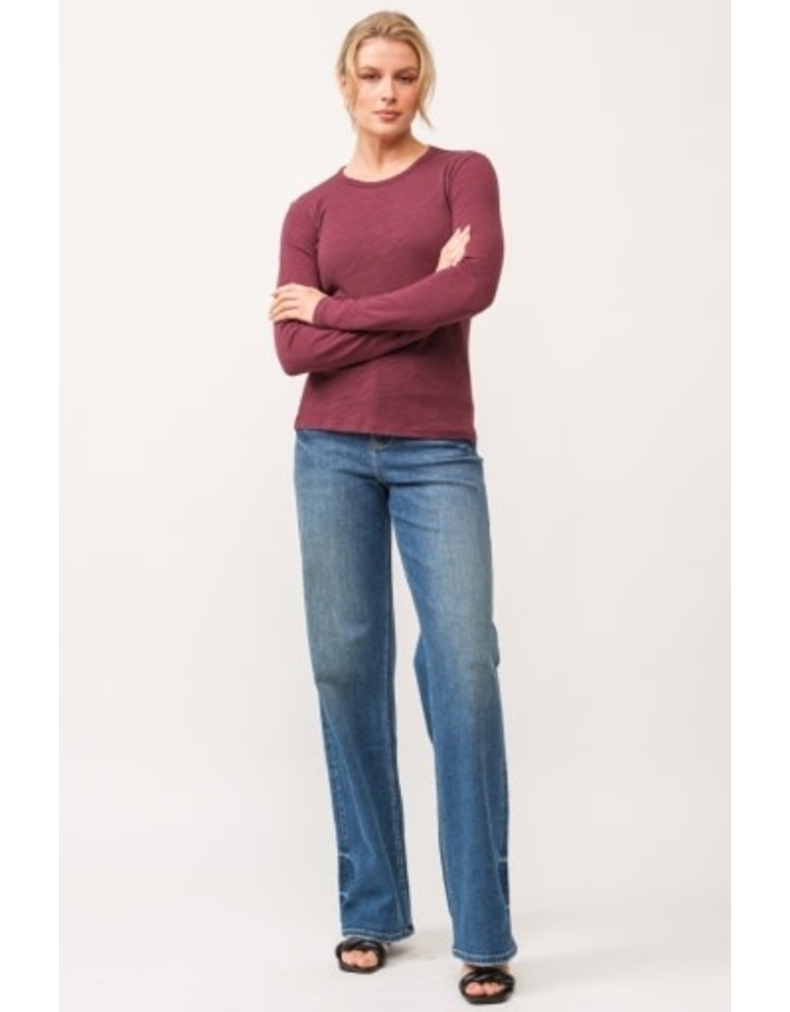 Dear John Denim Dear John Nina Long Sleeve Tee Pomegranate
