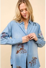 Wendy Western Embroidered Tencel Shirt