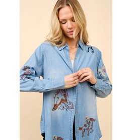 Wendy Western Embroidered Tencel Shirt