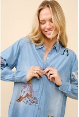 Wendy Western Embroidered Tencel Shirt