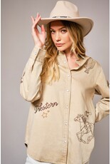 Randi Western Embroidered Pearl Snap Shirt