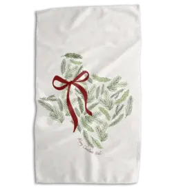 Texas Simple Wreath 18x30"  Work-Harder Double Sided Towel