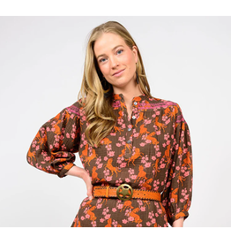 Ivy Jane Ivy Jane Horsing Around Top Chocolate