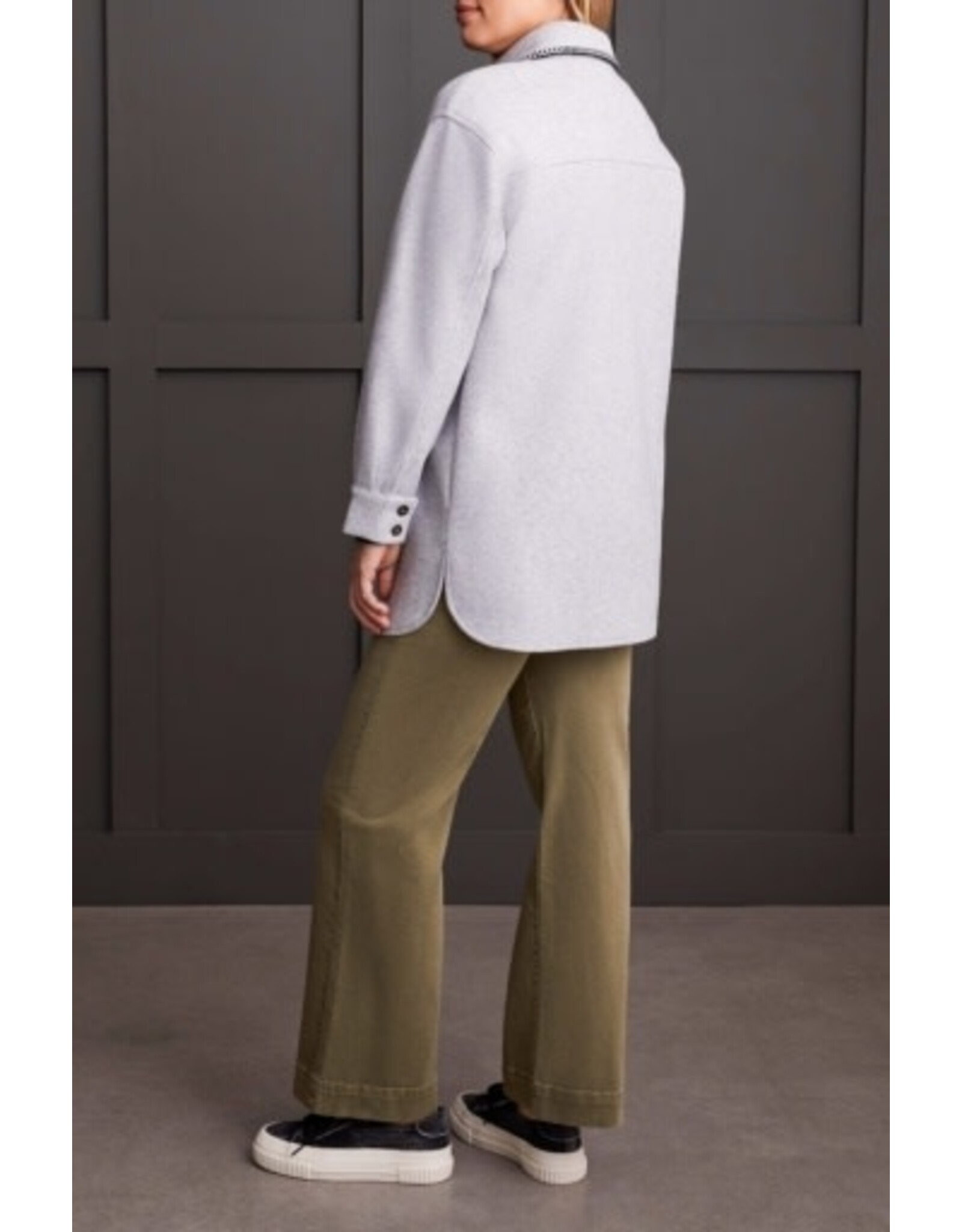 Tribal Tribal Button-Up Coat with Blanket Stitching