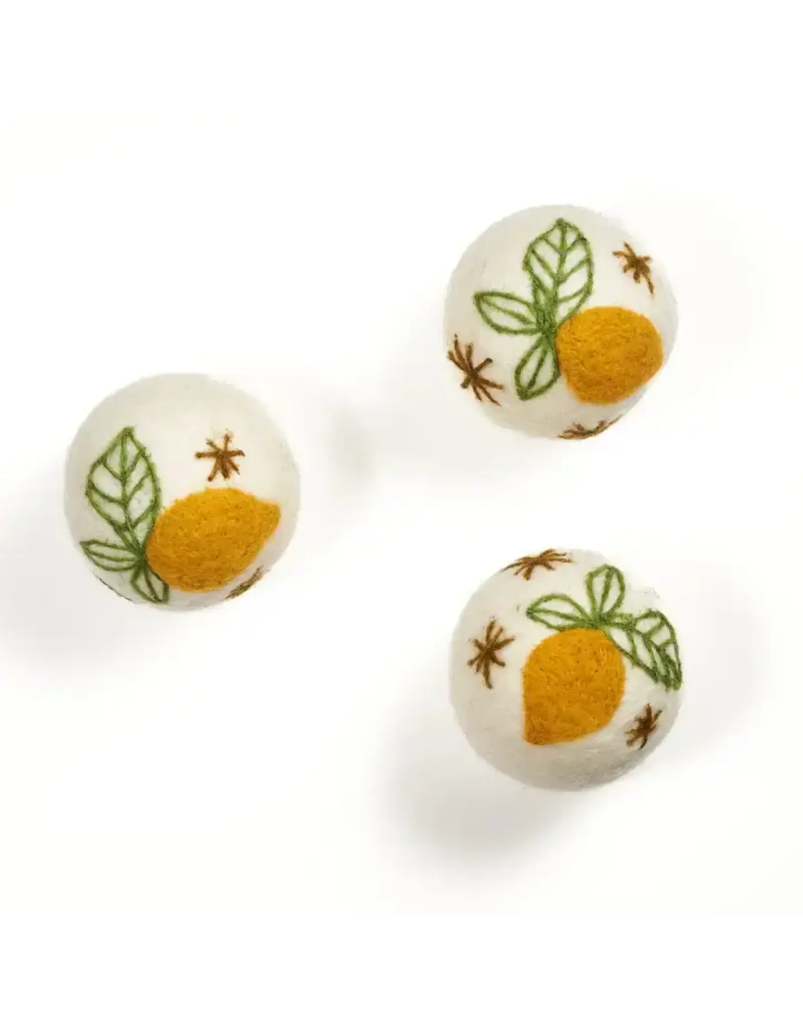 Wool Dryer Balls Set of 3 Lemon