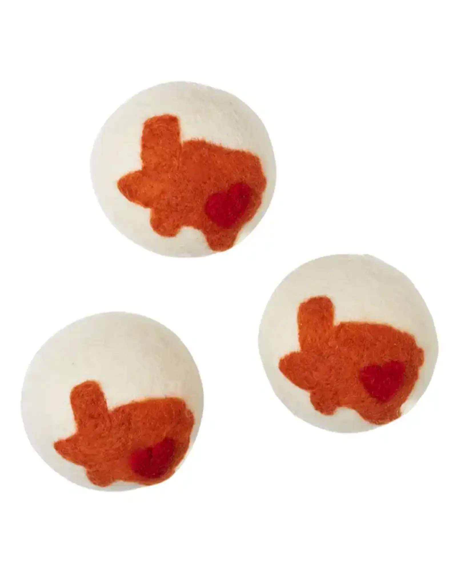 Wool Dryer Balls Set of 3 Texas