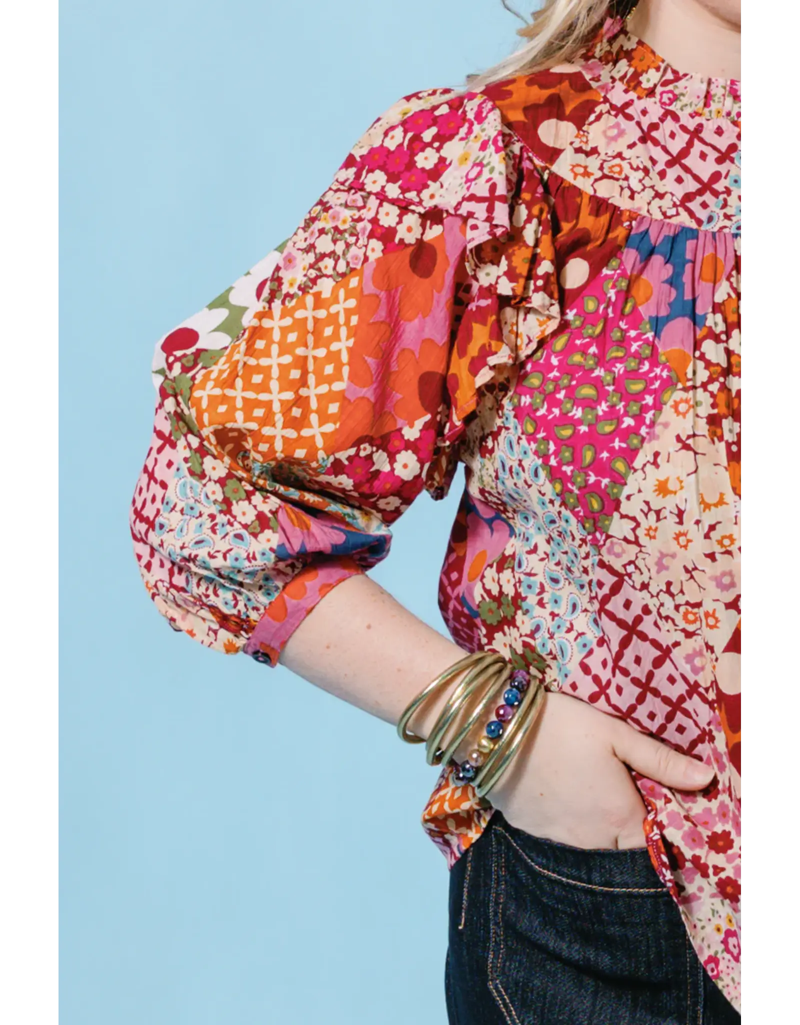 Ivy Jane Ivy Jane Patchwork Peasant Top