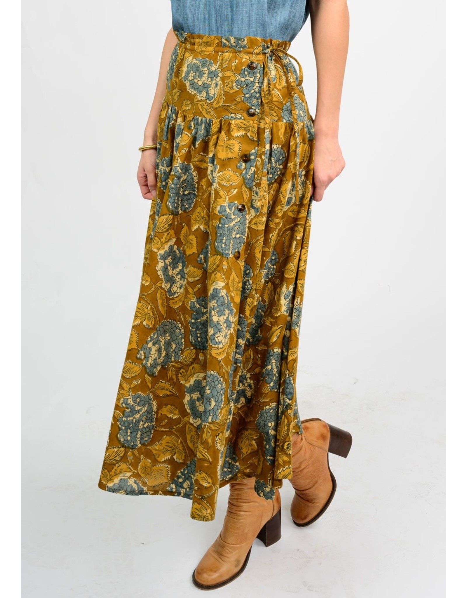 Ivy Jane Ivy Jane Hydranga Button Skirt