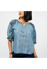 Ivy Jane Ivy Jane Smocked Sleeve Top