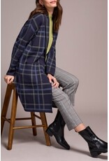 Tribal Tribal Double Knit Long Plaid Coatigan