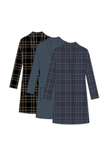 Tribal Tribal Double Knit Long Plaid Coatigan