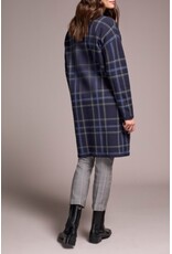 Tribal Tribal Double Knit Long Plaid Coatigan