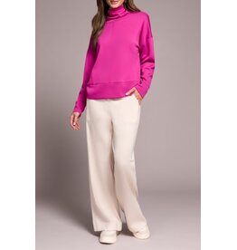Tribal Tribal Techno Lux Drop Shoulder Funnel Neck Knit Top