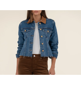 Kut from the Kloth / STS Blue KUT Kerry Cropped Jacket Contrast Collar - Affined