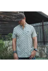 Burlebo Burlebo Performance Button Up Whitetail Deer Green