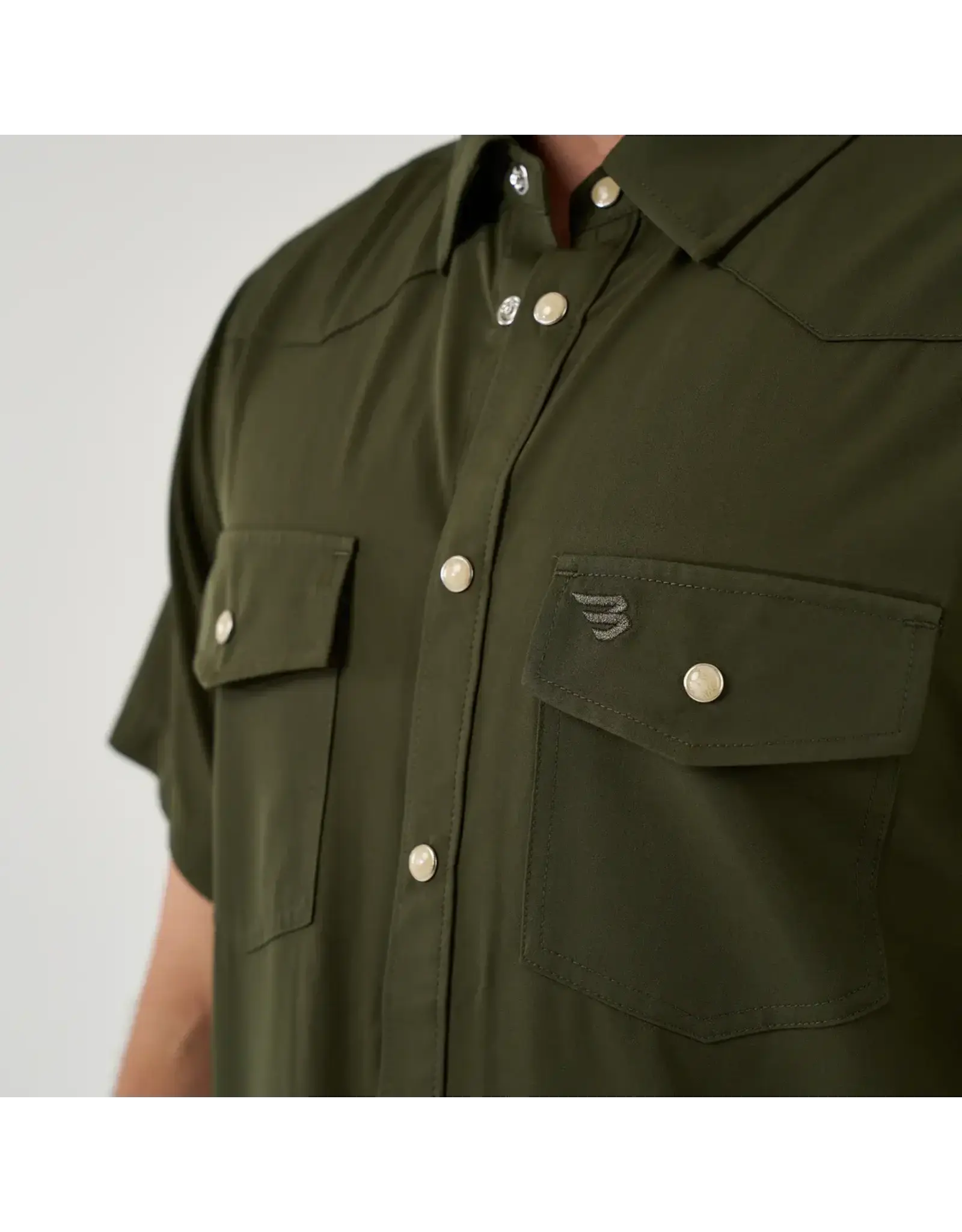 Burlebo Burlebo Performance Western Shirt Mallard Green