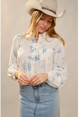 Whitney Western Print Shirt