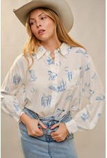 Whitney Western Print Shirt