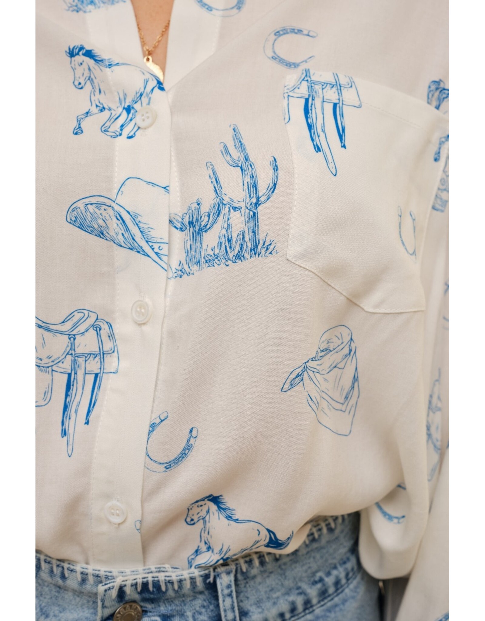 Whitney Western Print Shirt