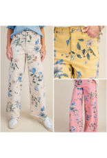 Felicity Floral Print Soft Stretch Twill Pants