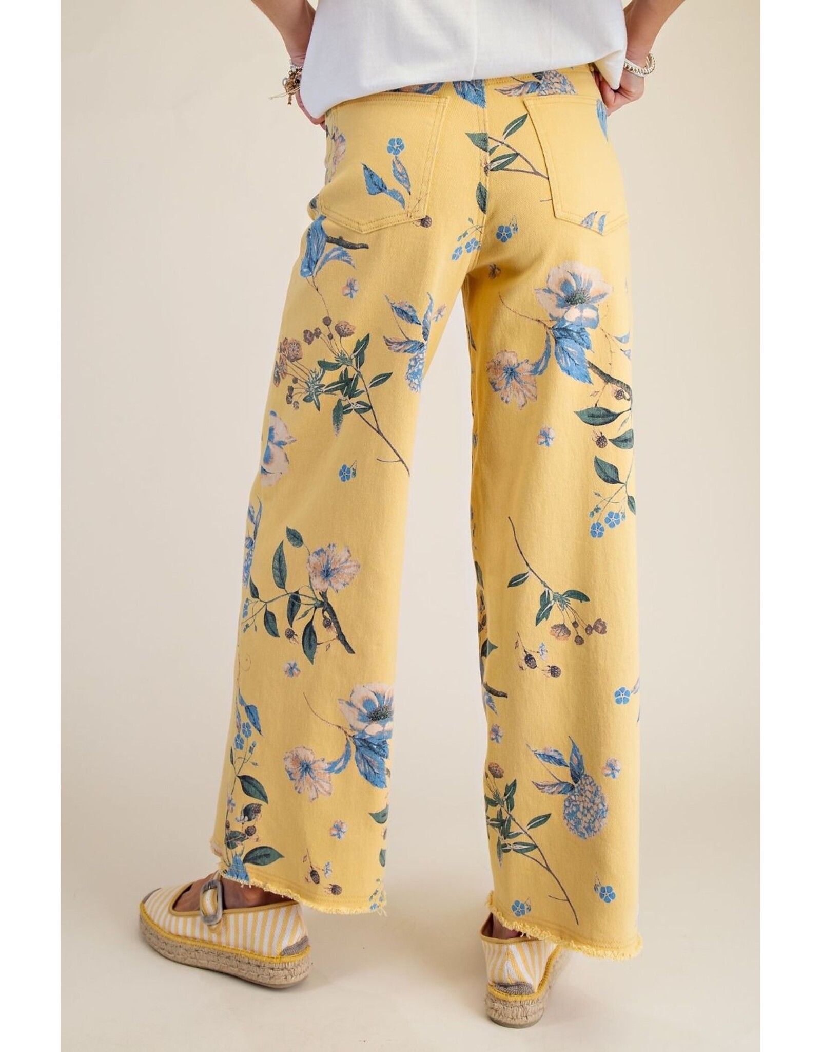 Felicity Floral Print Soft Stretch Twill Pants