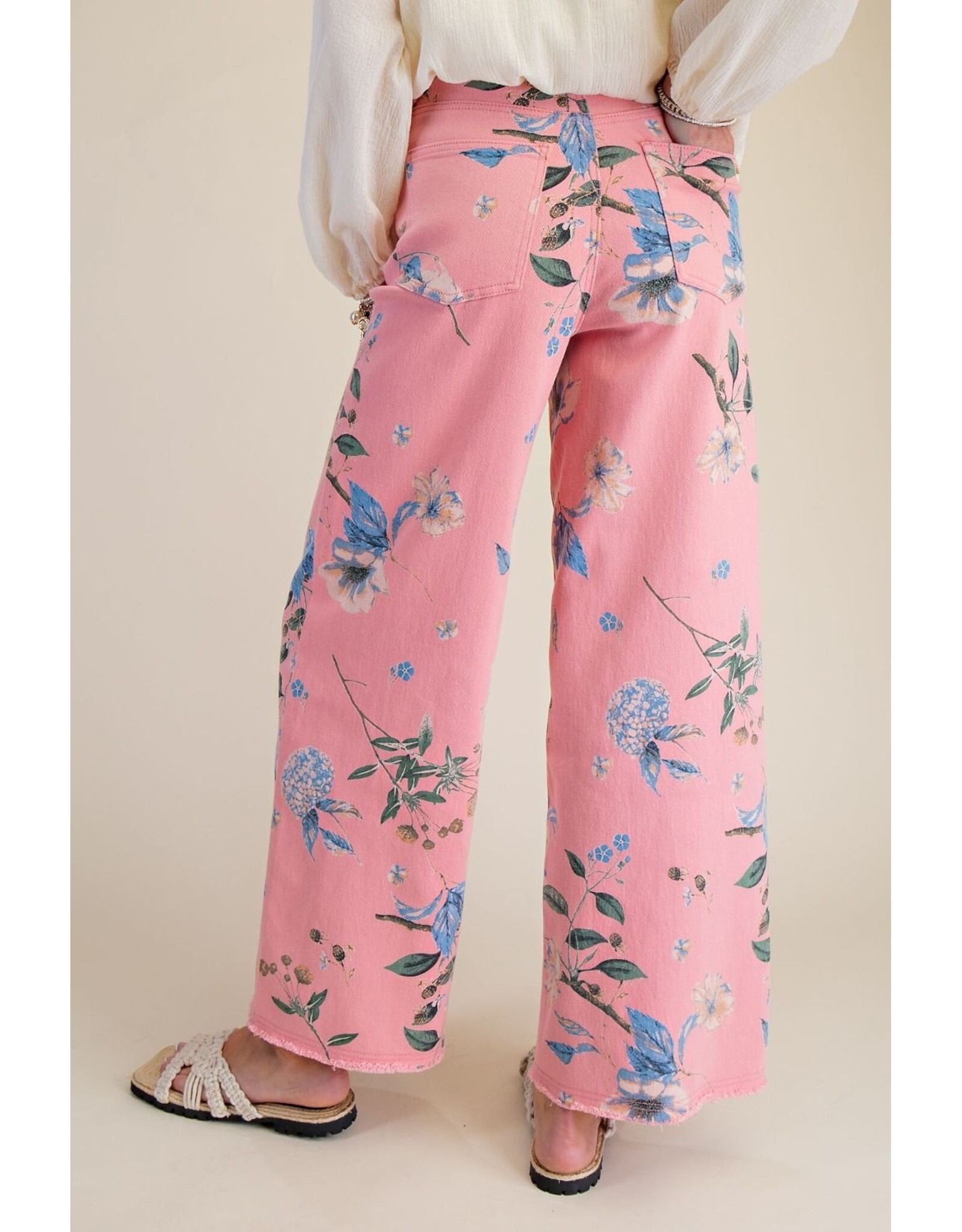 Felicity Floral Print Soft Stretch Twill Pants
