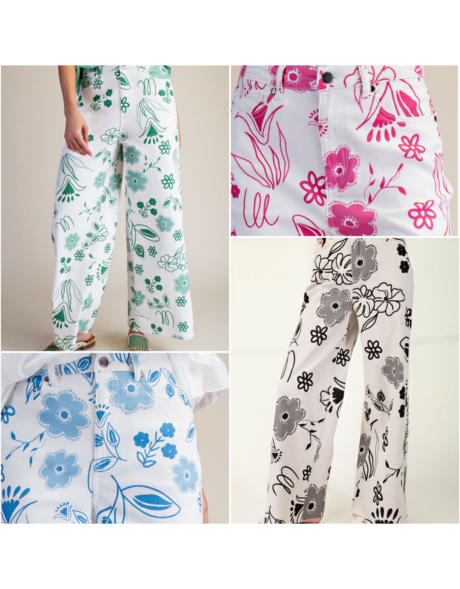 Clementine Floral Twill Pants