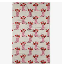 Geometry Cowgirl Boots Tea Towel