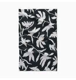 Geometry Midnight Petal Tea Towel