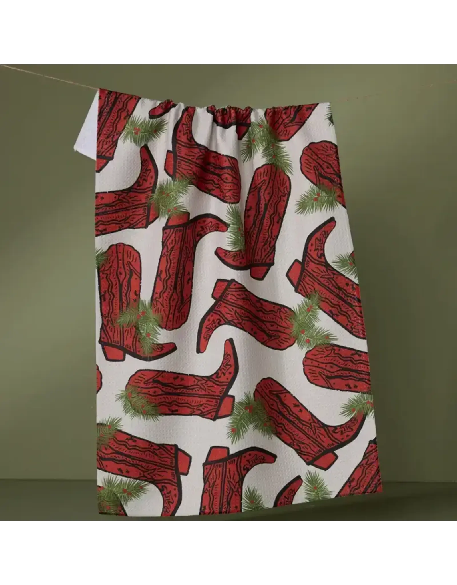 Geometry Rodeo Red Tea Towel