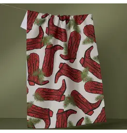 Geometry Rodeo Red Tea Towel