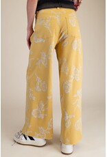 Yolanda Floral Print Stretch Twill Jeans