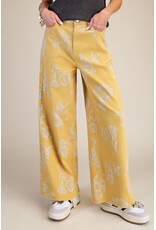 Yolanda Floral Print Stretch Twill Jeans