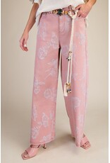 Yolanda Floral Print Stretch Twill Jeans