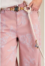 Yolanda Floral Print Stretch Twill Jeans
