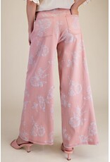 Yolanda Floral Print Stretch Twill Jeans