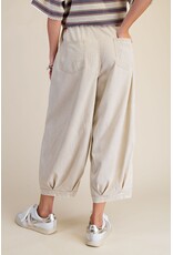 Elana Elastic Waist Band Bottom Khaki Pants