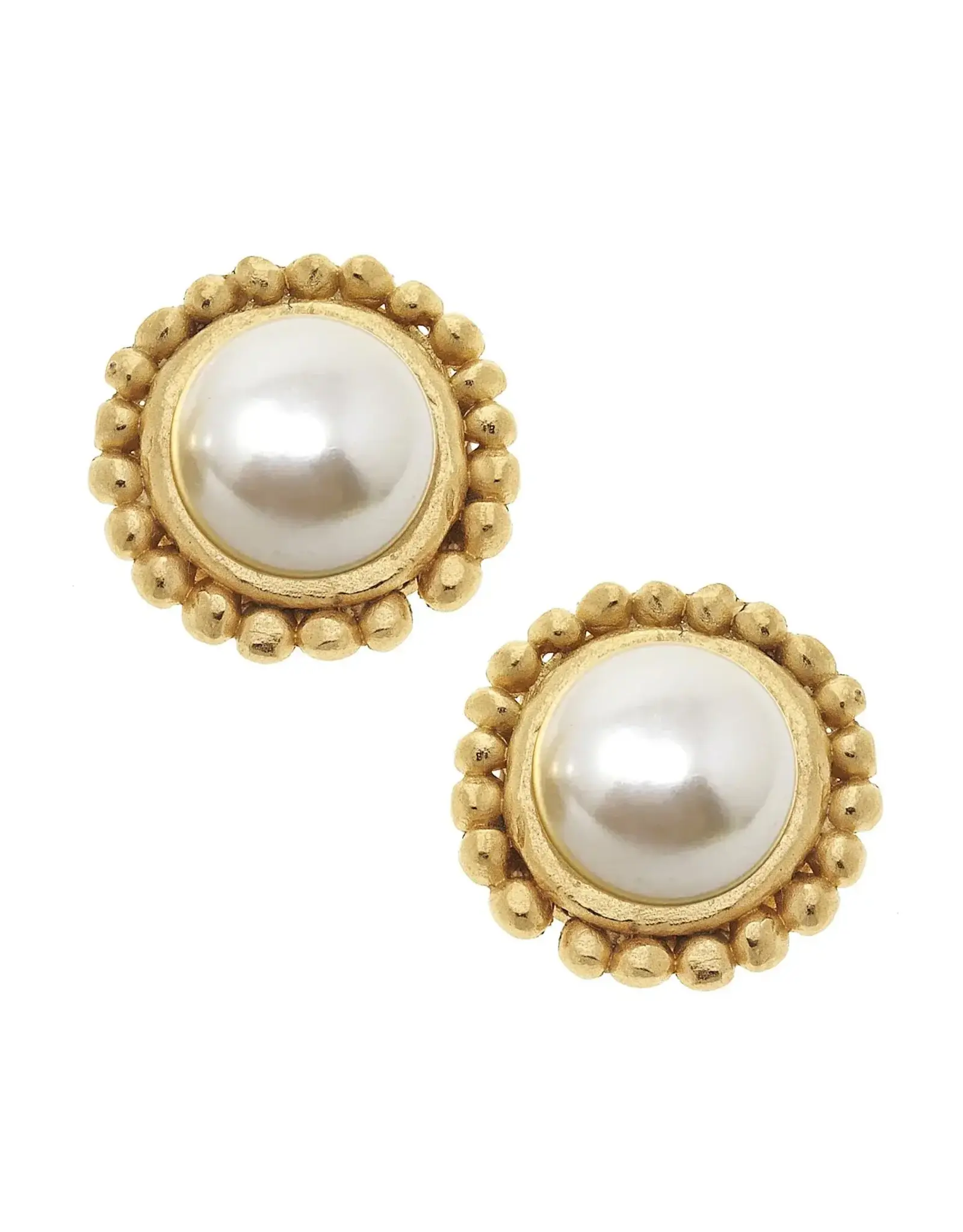 Susan Shaw Dotted Pearl Studs